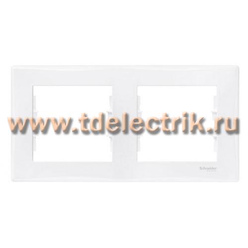 Фотография №1, Рамка Sedna 2-ая гориз. IP44 (белая)