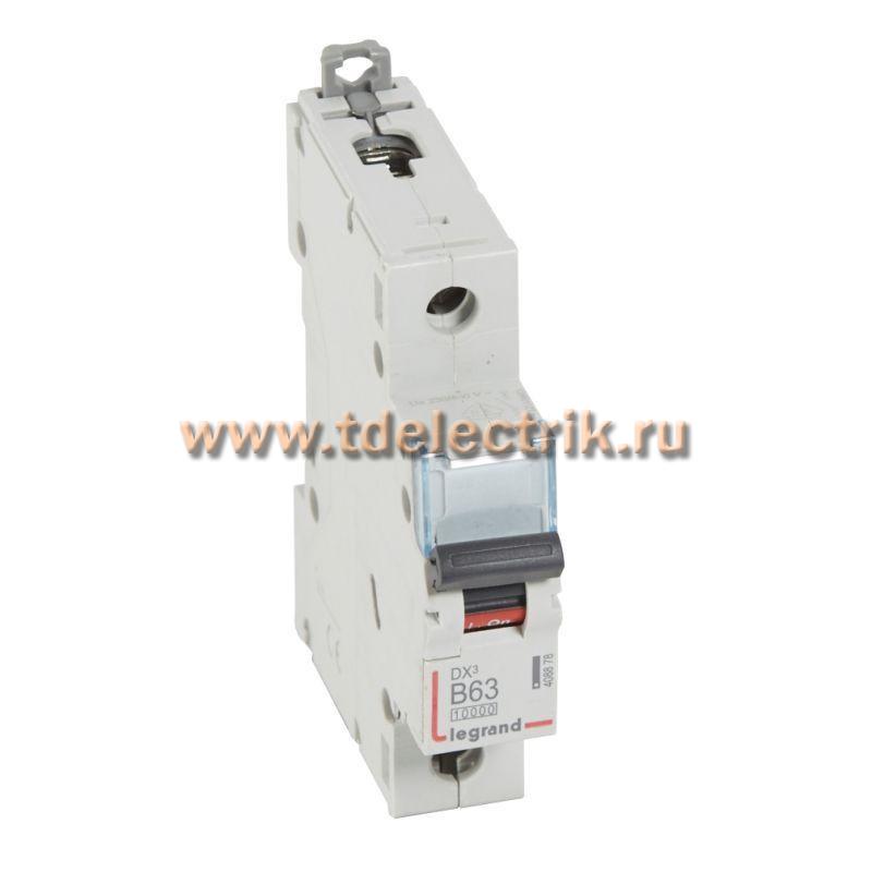 Фотография №1, Выключатель автоматический однополюсный 63А B DX3 10kА/16kА
