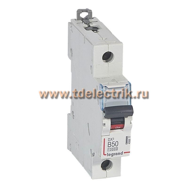 Фотография №1, Выключатель автоматический однополюсный 50А B DX3 10kА/16kА