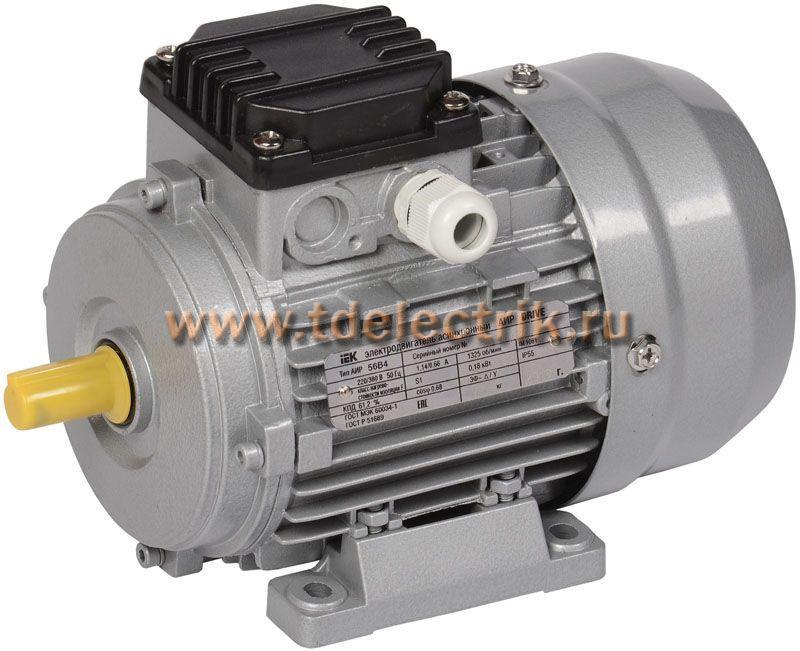 Фотография №1, Электродвигатель АИР DRIVE 3ф АИР 56B4 380В 0,18кВт 1500об/мин 1081 IEK