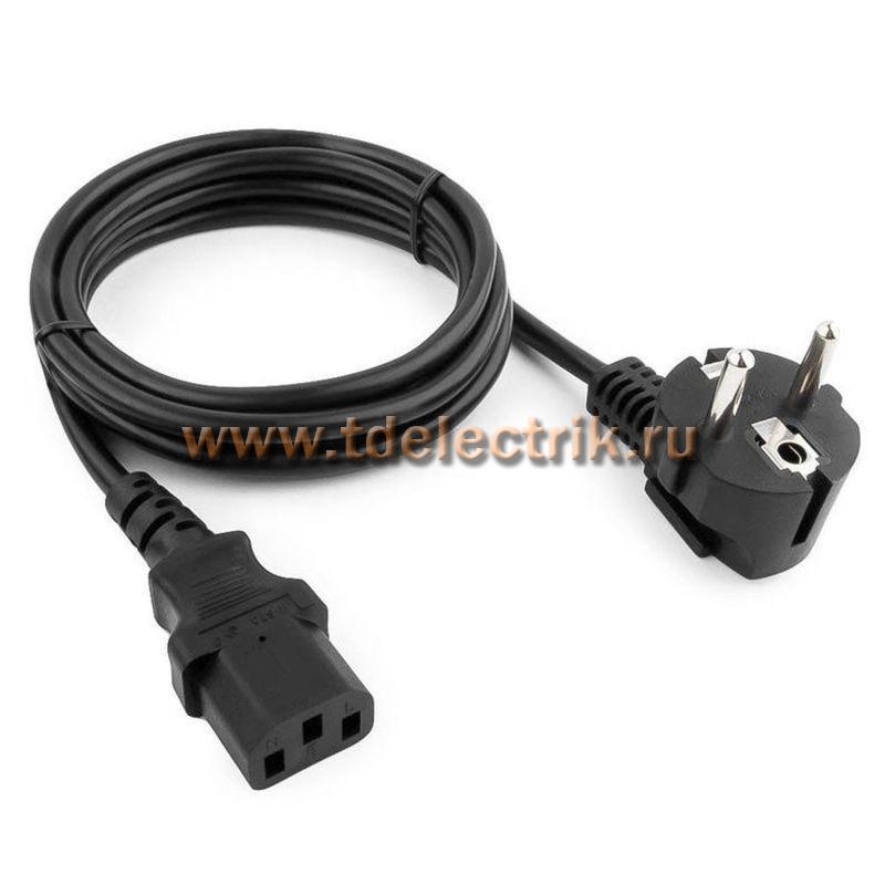 Фотография №1, Кабель питания ДКС, Sсhuko - IEC320 C13, 1 м, сечение 3 х 1,5 мм
