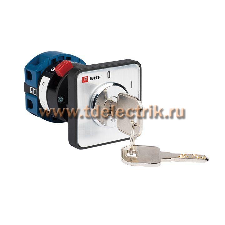 Фотография №1, Переключатель кулачковый ПК-1-113 10А 3P «0-1» с ключом EKF PROxima