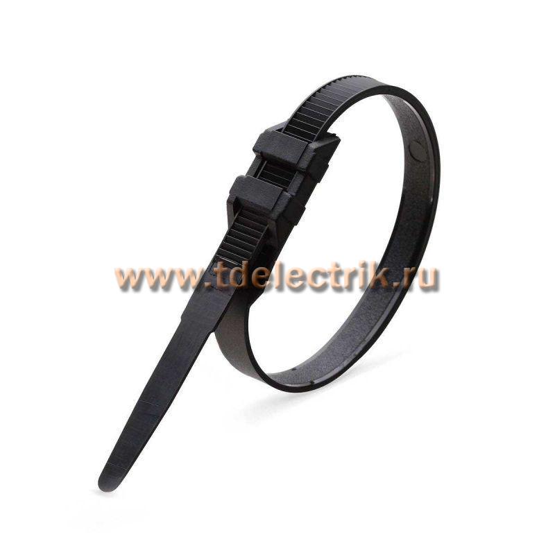 Фотография №1,  Стяжка нейлоновая КСУ 9х180 (черн) (100шт) (Fortisflex)