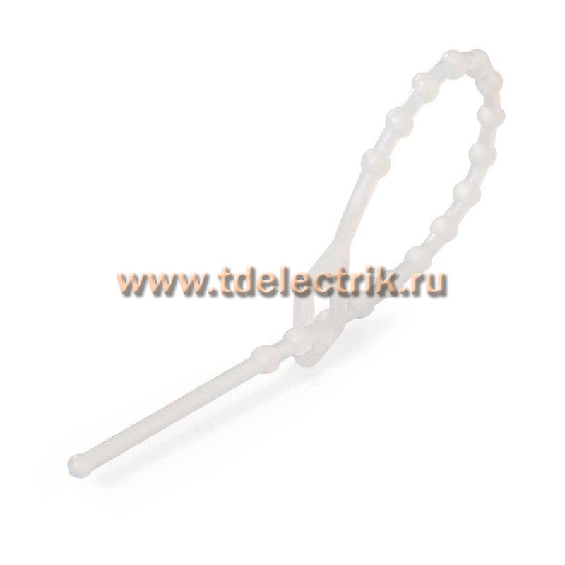 Фотография №1,  Стяжка нейлоновая КСШ 180 (бел) (100шт) (Fortisflex)