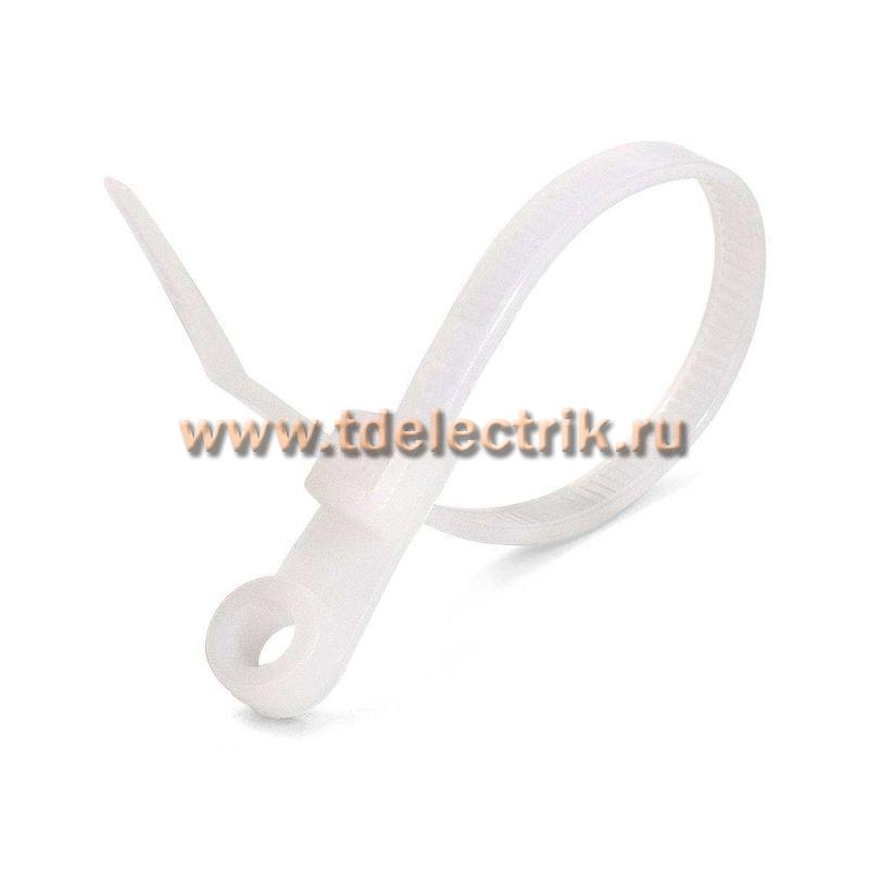 Фотография №1,  Стяжка нейлоновая КСО 4х110 (бел) (100шт) (Fortisflex)