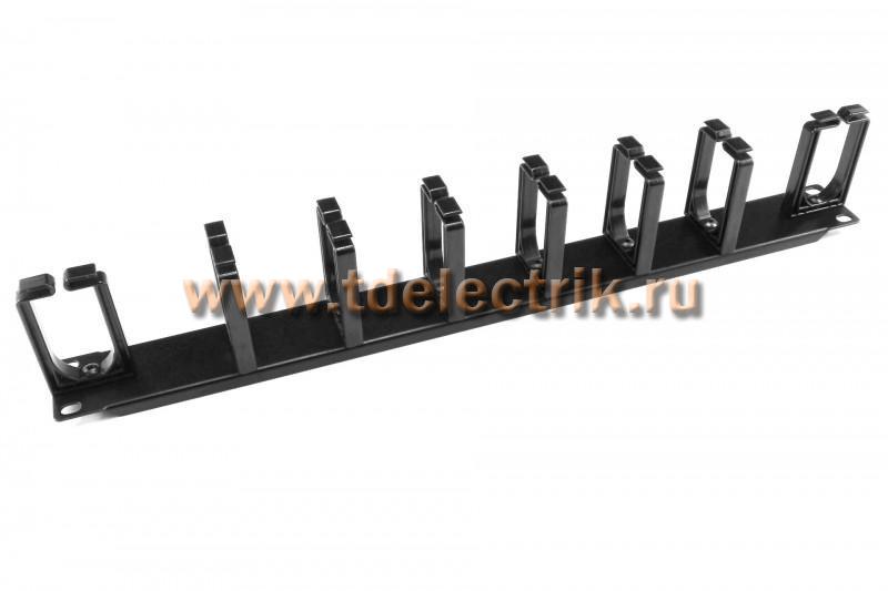 Фотография №1, Hyperline CM-1U-V6H2-PL Кабельный организатор с пластиковыми кольцами (6 вертикальных и 2 горизонтальных), 19