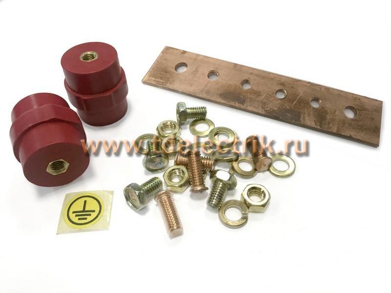Фотография №1, Hyperline TGRB-SET Комплект заземления для шкафов (шина заземления+винты)