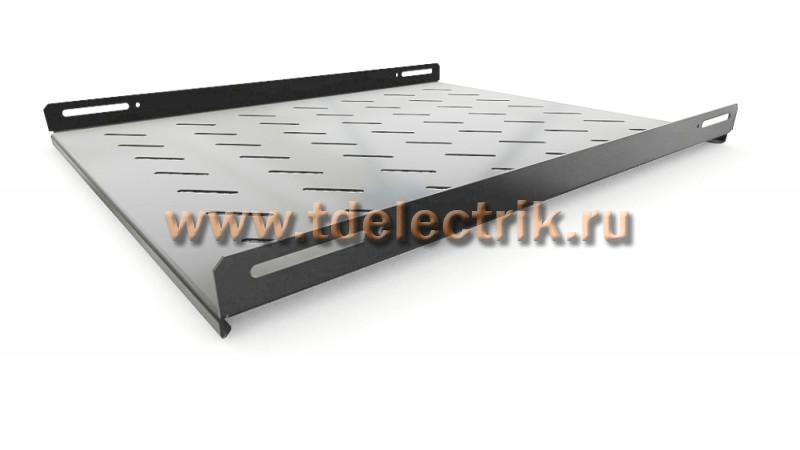 Фотография №1, Hyperline TSH3L-650-RAL7035 Полка стационарная, глубина 650 мм, с боковым креплением, нагрузка до 20 кг, для шкафов серии TTB, TTR, 485х650мм (ШхГ), цвет серый (RAL 7035)