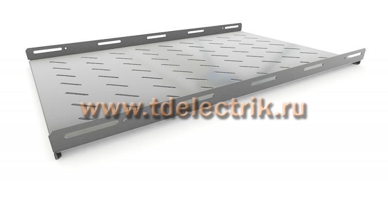 Фотография №1, Hyperline TSH3L-850-RAL7035 Полка стационарная, глубина 850 мм, с боковым креплением, нагрузка до 20 кг, для шкафов серии TTB, TTR, 485х850мм (ШхГ), цвет серый (RAL 7035)