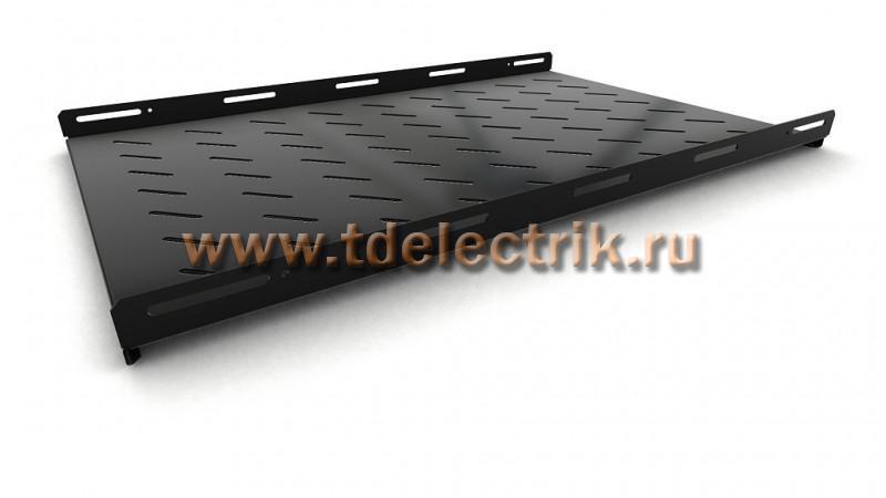 Фотография №1, Hyperline TSH3L-850-RAL9004 (TSH3L-850-RAL9005) Полка стационарная, глубина 850 мм, с боковым креплением, нагрузка до 20 кг, для шкафов серии TTB, TTR, 485х850мм (ШхГ), цвет черный (RAL 9004/RAL 9005)