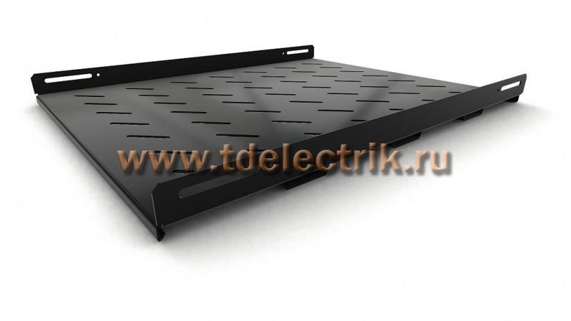 Фотография №1, Hyperline TSH3H-650-RAL9004 (TSH3H-650-RAL9005) Полка стационарная усиленная, глубина 650 мм, с боковым креплением, нагрузка до 100 кг, для шкафов серии TTB, TTR, 485х650мм (ШхГ), цвет черный (RAL 9004/RAL 9005)
