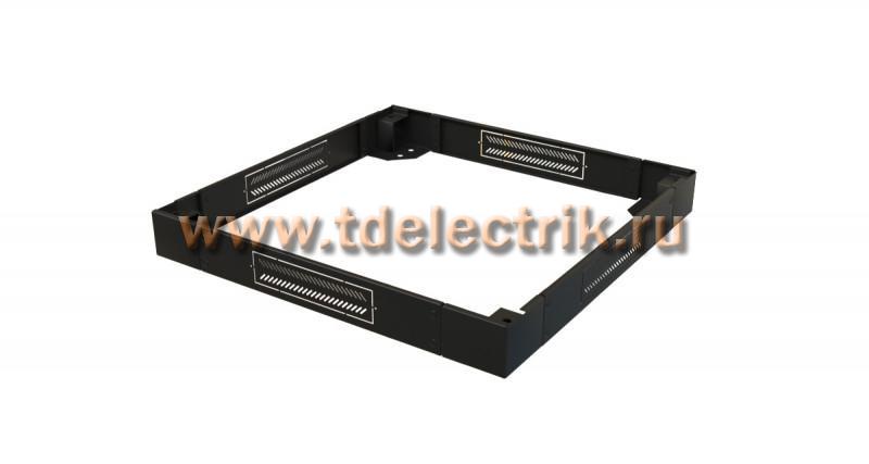 Фотография №1, Hyperline TLT2-611-RAL9004 Цоколь 600х1000х100мм (ШхГхВ), для шкафов серии TTB, цвет черный (RAL 9004)