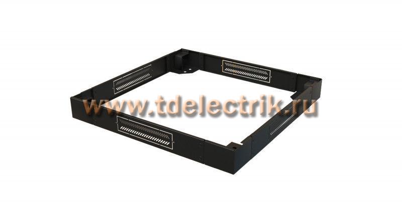 Фотография №1, Hyperline TLT2-881-RAL9004 Цоколь 800х800х100мм (ШхГхВ), для шкафов серии TTB, цвет черный (RAL 9004)