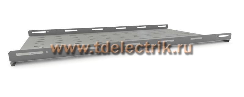 Фотография №1, Hyperline TSH3L-1050-RAL7035 Полка стационарная, глубина 1050 мм, с боковым креплением, нагрузка до 20 кг, для шкафов серии TTB, TTR, 485х1050мм (ШхГ), цвет серый (RAL 7035)