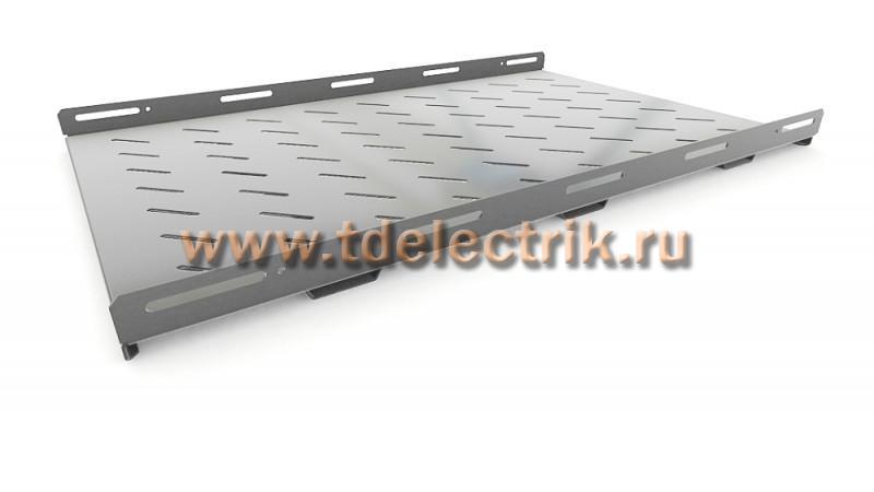 Фотография №1, Hyperline TSH3M-850-RAL7035 Полка стационарная усиленная, глубина 850 мм, с боковым креплением, нагрузка до 50 кг, для шкафов серии TTB, TTR, 485х850мм (ШхГ), цвет серый (RAL 7035)