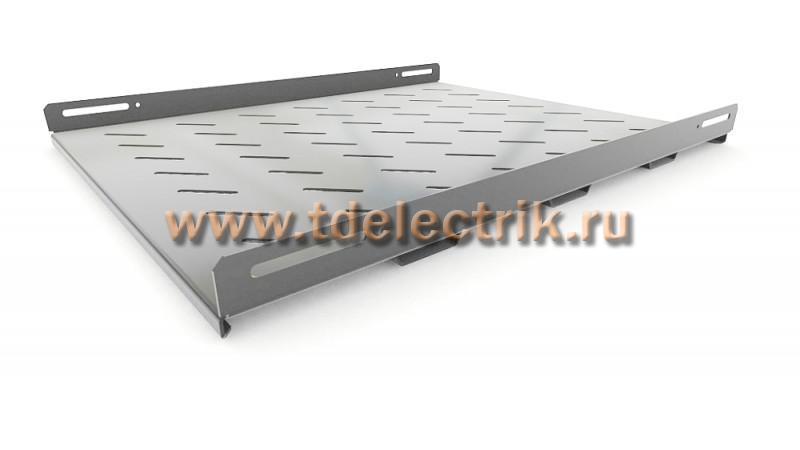 Фотография №1, Hyperline TSH3H-650-RAL7035 Полка стационарная усиленная, глубина 650 мм, с боковым креплением, нагрузка до 100 кг, для шкафов серии TTB, TTR, 485х650мм (ШхГ), цвет серый (RAL 7035)