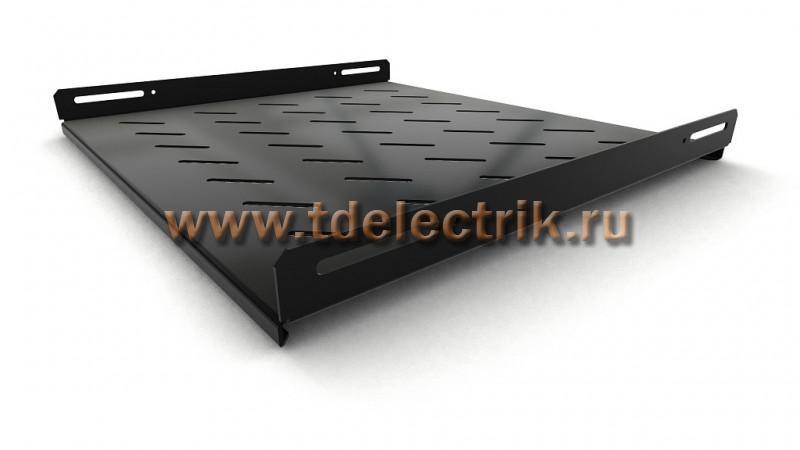 Фотография №1, Hyperline TSH3L-450-RAL9004 (TSH3L-450-RAL9005) Полка стационарная, глубина 450 мм, с боковым креплением, нагрузка до 20 кг, для шкафов серии TTB, TTR, TWB/TWB-FC, 485х450мм (ШхГ), цвет черный (RAL 9004/RAL 9005)