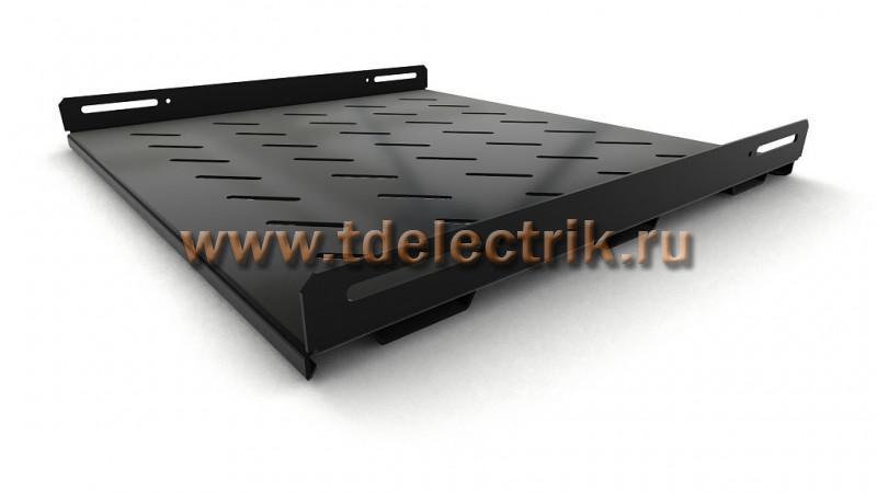 Фотография №1, Hyperline TSH3M-450-RAL9004 (TSH3M-450-RAL9005) Полка стационарная усиленная, глубина 450 мм, с боковым креплением, нагрузка до 50 кг, для шкафов серии TTB, TTR, TWB/TWB-FC, 485х450мм (ШхГ), цвет черный (RAL 9004/(RAL 9005)