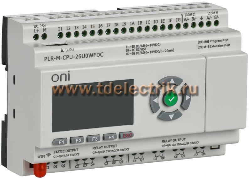 Фотография №1, Микро ПЛК PLR-M. CPU с WiFi DI16/DO08(R)/02(T) 24В DC ONI