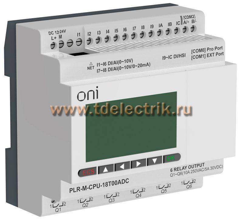 Фотография №1, Микро ПЛК PLR-M. CPU DI12/DO06(T) 24В DC ONI