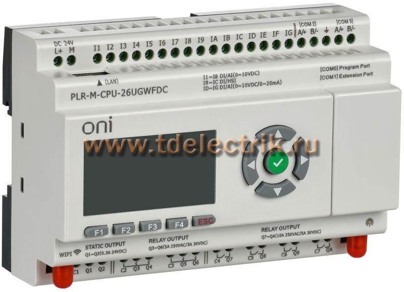 Фотография №1, Микро ПЛК PLR-M. CPU WiFi GSM DI16/DO08(R)/02(T) 24В DC ONI
