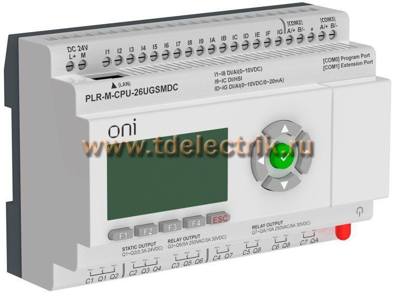 Фотография №1, Микро ПЛК PLR-M. CPU с GSM DI16/DO08(R)/02(T) 24В DC ONI