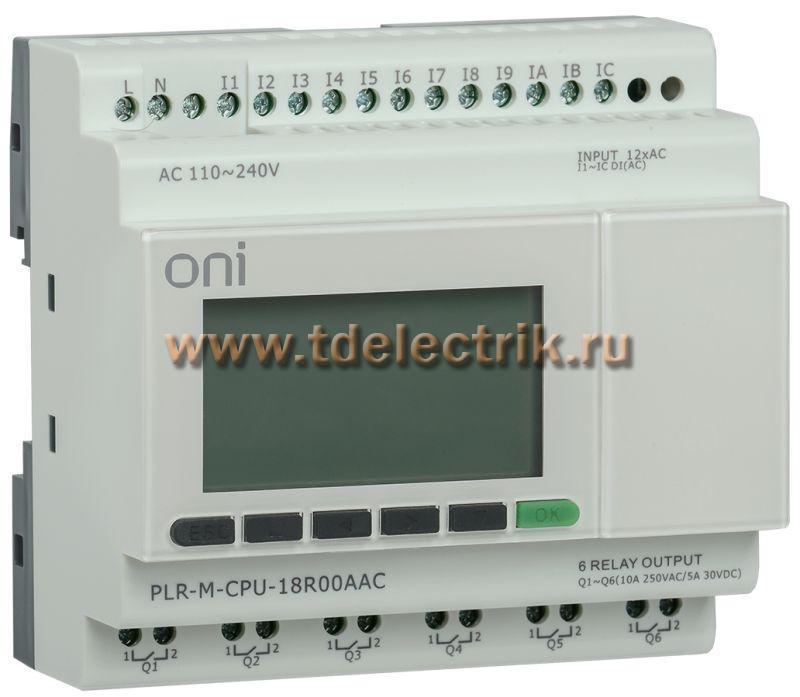 Фотография №1, Микро ПЛК PLR-M. CPU DI12/DO06(R) 220В AC ONI