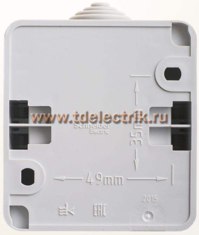 Фотография №1, ЭТЮД IP44 О/У 2-клавишный ВЫКЛЮЧАТЕЛЬ 10 АХ, СЕРЫЙ, Россия