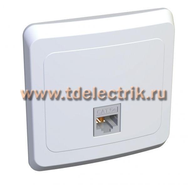 Фотография №1, ЭТЮД С/У компьютерная РОЗЕТКА RJ45 кат.5e, БЕЛЫЙ, Россия