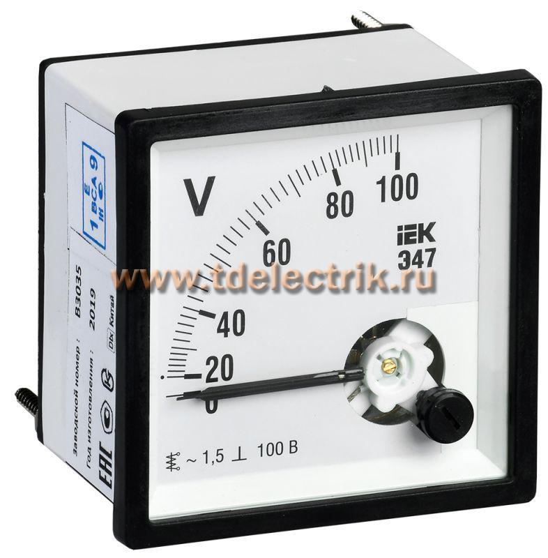 Фотография №1, Вольтметр Э47 100В кл. точн. 1,5 96х96мм