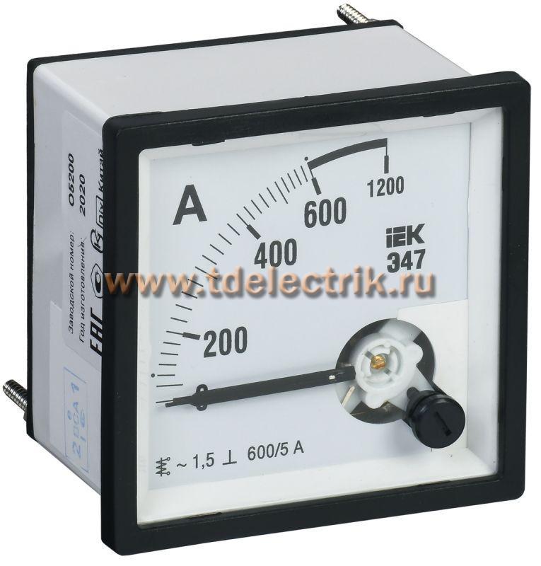 Фотография №1, Амперметр Э47 600/5А кл. точн. 1,5 96х96мм
