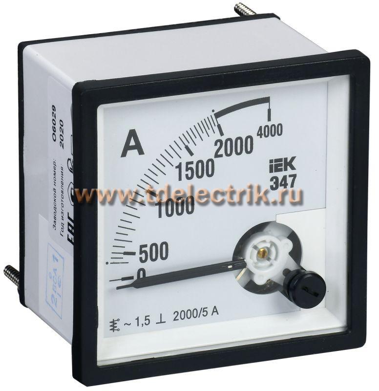 Фотография №1, Амперметр Э47 2000/5А кл. точн. 1,5 96х96мм