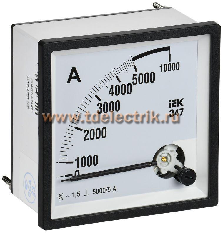 Фотография №1, Амперметр Э47 5000/5А кл. точн. 1,5 96х96мм IEK