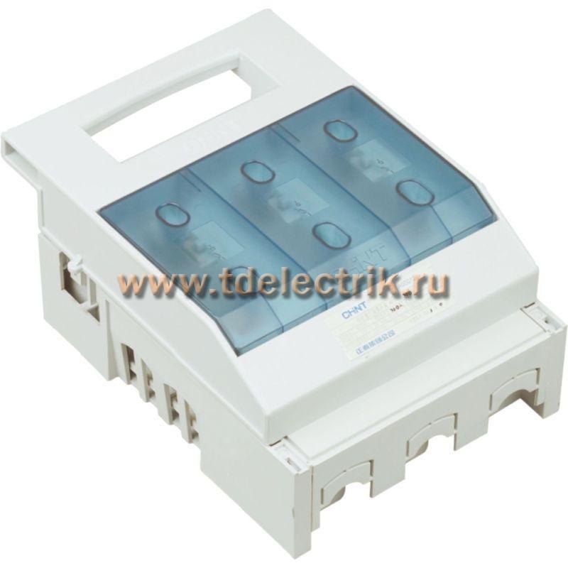 Фотография №1, Откидной выключатель-разъединитель NHR17-100/3, 3P, 100А, с плавкими вставками, со вспом. контактами