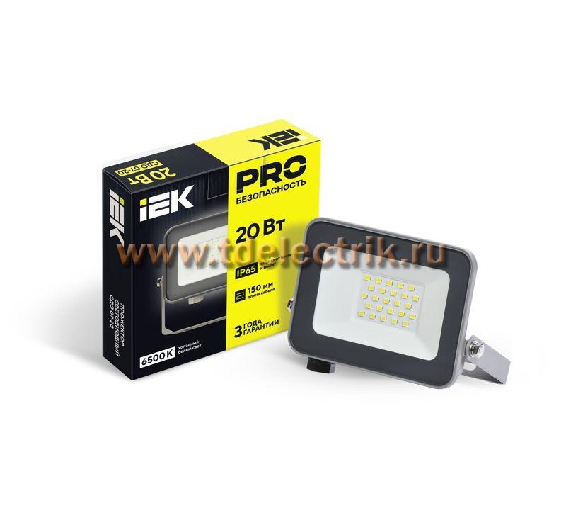 Фотография №1, Прожектор СДО 07-20 светодиодный серый IP65 IEK
