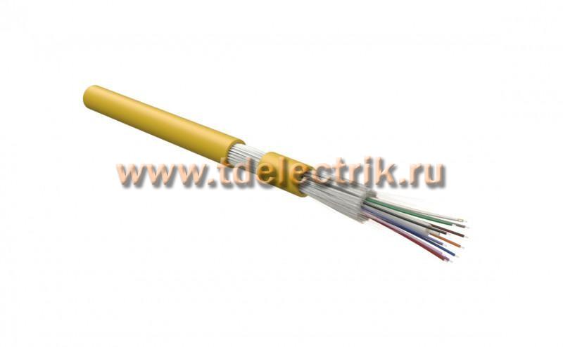 Фотография №1, Hyperline FO-DT-IN-9S-8-HFLTx-YL Кабель волоконно-оптический 9/125 (SMF-28 Ultra) одномодовый, 8 волокон, плотное буферное покрытие (tight buffer), для внутренней прокладки, HFLTx, –40°C – +70°C, желтый