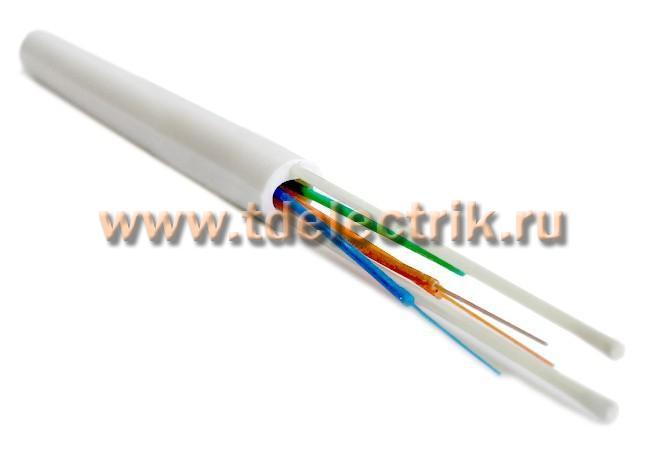 Фотография №1, Hyperline FO-DPE-IN-9S-8-LSZH-WH Кабель волоконно-оптический 9/125 (SMF-28 Ultra) одномодовый, 8 волокон, плотное буферное покрытие (tight buffer), для внутренней прокладки, самонесущий, со свободно уложенными волокнами (FTTH), LSZH, –30°C – +50°C, б