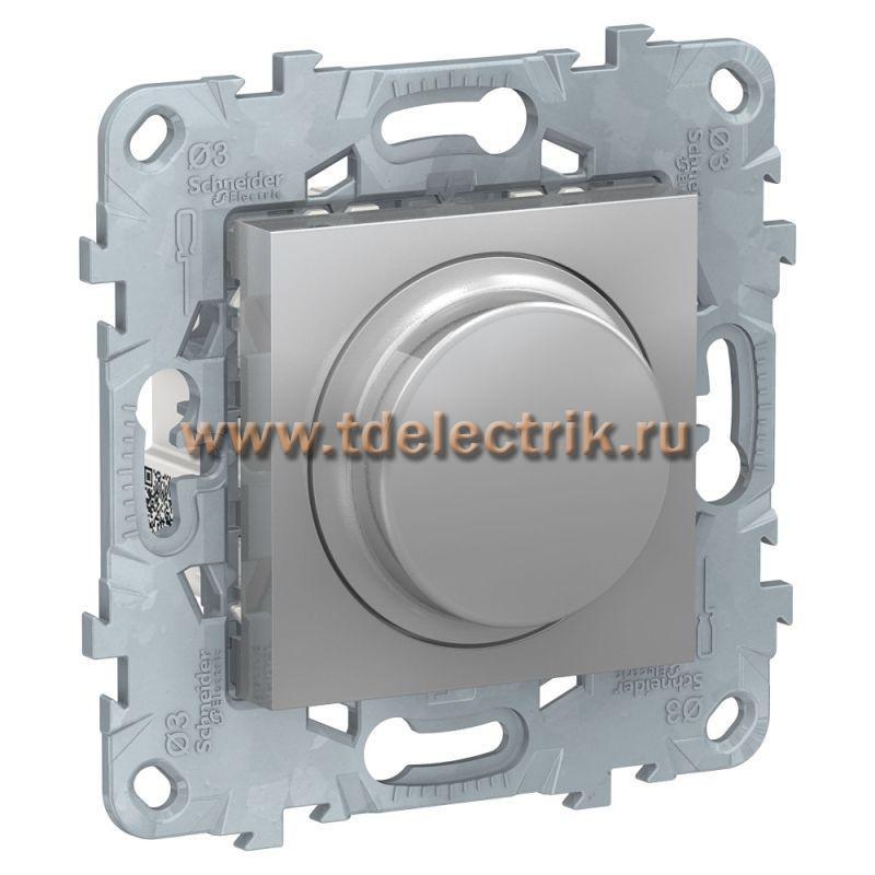 Фотография №1, UNICA NEW LED СВЕТОРЕГУЛЯТОР повор-наж, универсальный 5-200Вт, алюминий