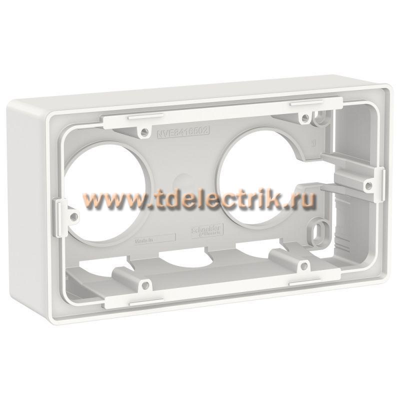 Фотография №1, UNICA NEW КОРОБКА для открытой установки, 2-постовая, белый