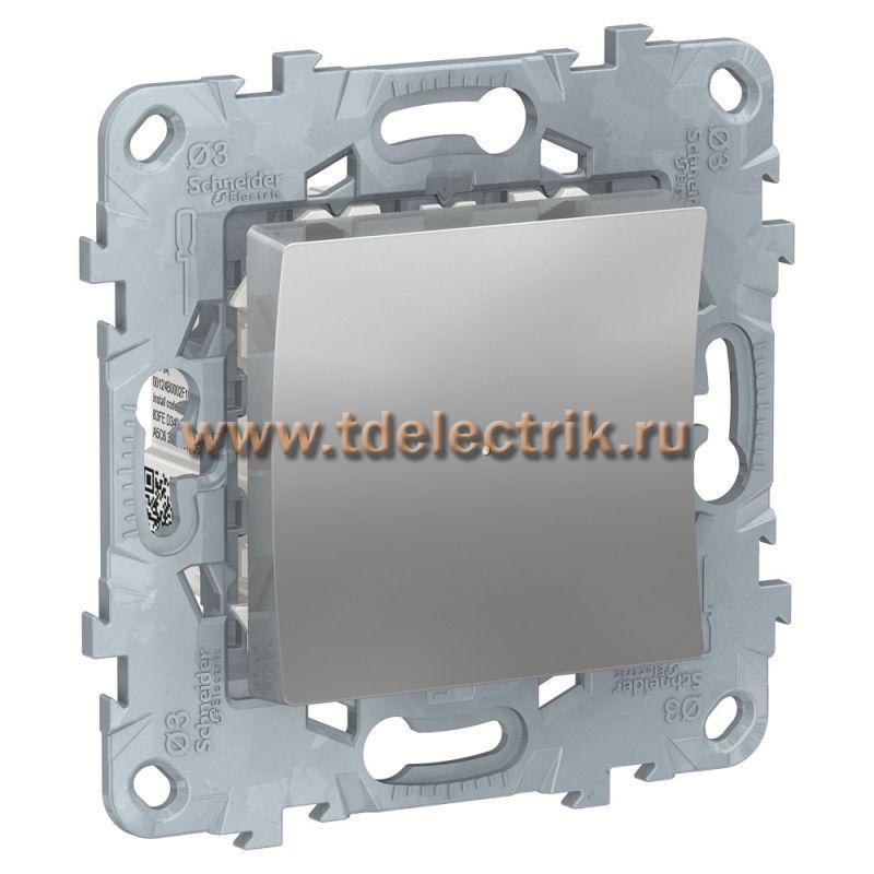 Фотография №1, UNICA NEW LED СВЕТОРЕГУЛЯТОР Wiser нажимной, универсальный 7-200Вт, алюминий
