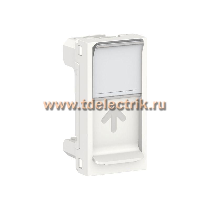 Фотография №1, UNICA MODULAR лиц.панель RJ45, одиночная, без коннектора, 1 модуль, белый