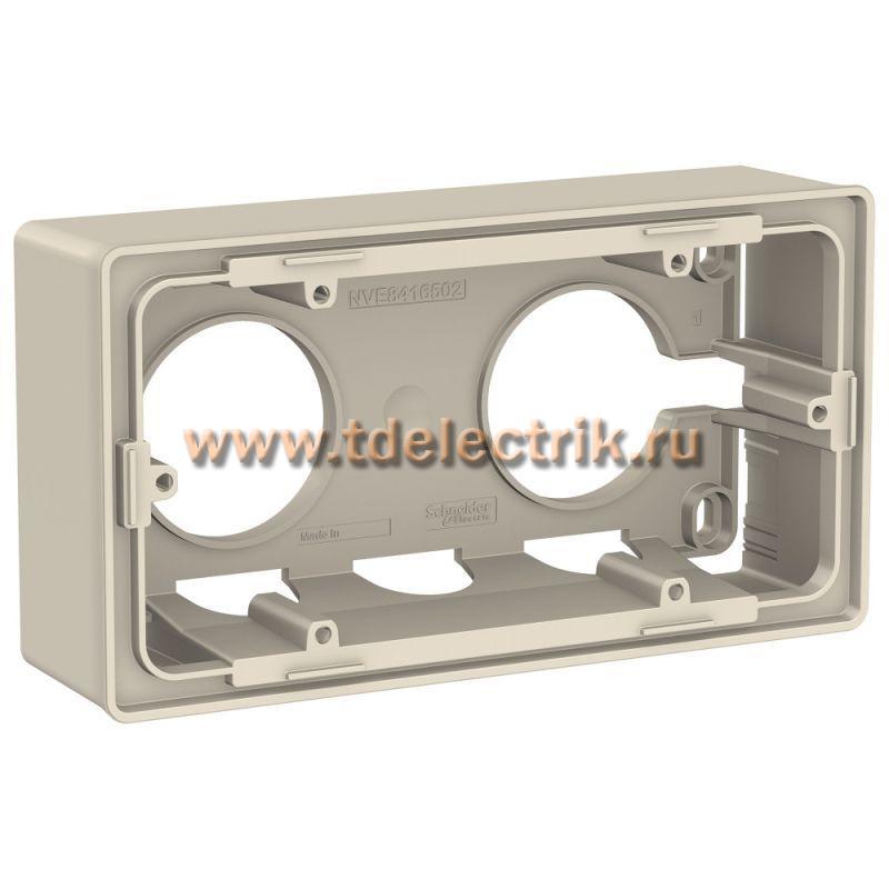 Фотография №1, UNICA NEW КОРОБКА для открытой установки, 2-постовая, бежевый