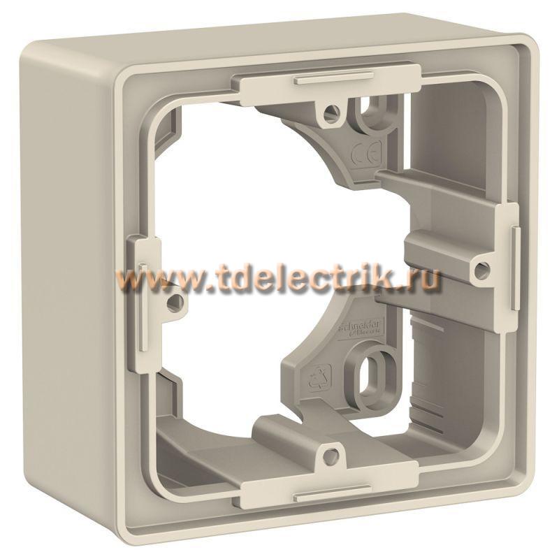 Фотография №1, UNICA NEW КОРОБКА для открытой установки, 1-постовая, бежевый