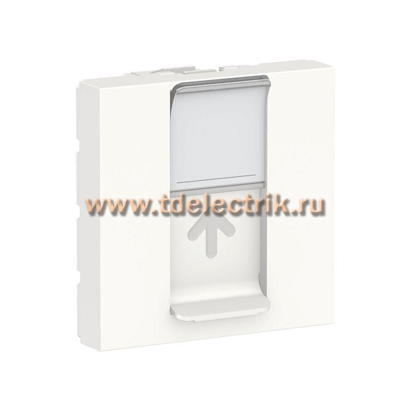 Фотография №1, UNICA MODULAR лиц.панель RJ45, одиночная, без коннектора, 2 модуля, белый