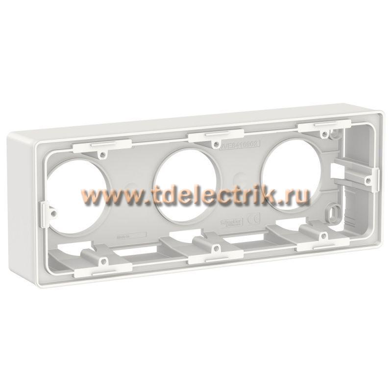 Фотография №1, UNICA NEW КОРОБКА для открытой установки, 3-постовая, белый