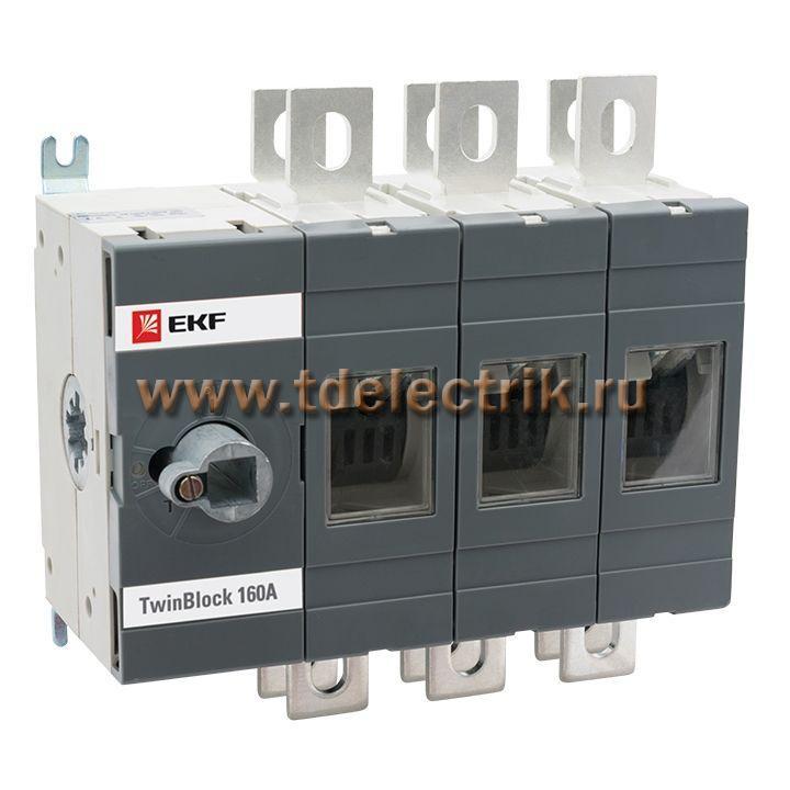 Фотография №1, Рубильник   160A 3P реверсивный без рукоятки управления TwinBlock EKF