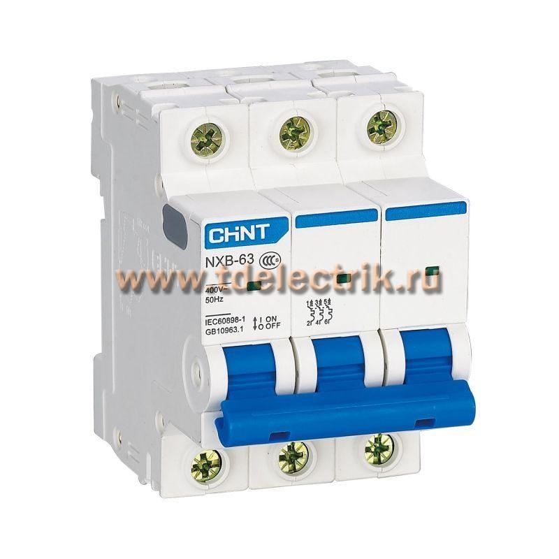Фотография №1, Выключатель автоматический модульный NXB-63 3P 10А 6кА х-ка B (R)