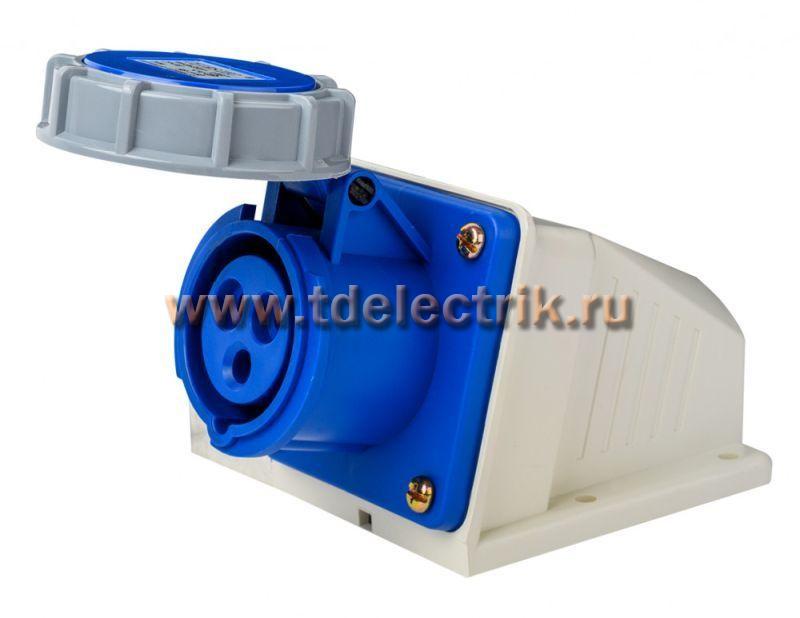 Фотография №1, Розетка стационарная 2Р+РЕ 16А 220В IP67 РС-103