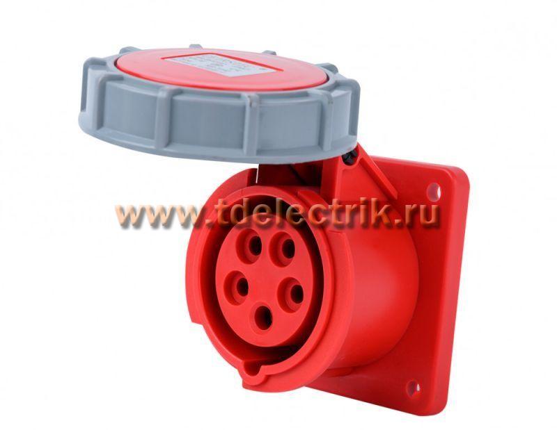 Фотография №1, Розетка для скрытой проводки 3Р+РЕ+N 16А 380В IP67 РЩ-103