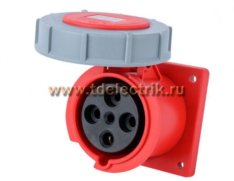 Фотография №1, Розетка для скрытой проводки 3Р+РЕ 125А 380В IP67 РЩ-103